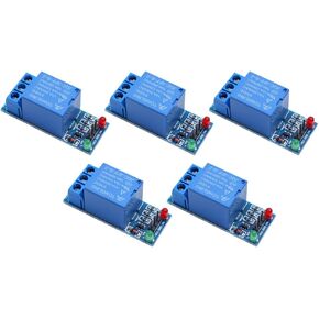 Teyleten Robot 1 Channel Relay Module 5V DC with Optocoupler Isolation Support AVR/51/PIC Microcontroller 5pcs in Kuwait