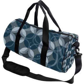 Muted Blue Lattice Foldable Mens Gym Bag Oxford Tote Bags Adjustable Shoulder Strap, Convertible Carry Backpack Girly Gym Bag For Dance Boxing Backpack in Kuwait