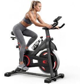 دراجة تمرين نيوبوليج مع التطبيق، دراجات ثابتة للمنزل، دراجة تمرين للبالغين وكبار السن، آلة دورة، ارتفاع قابل للتعديل ومقاومة، ضوضاء منخفضة، سعة وزن 265 رطل، سهلة التجميع in Kuwait