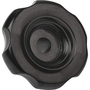 Kipp 06830-832CQ Duroplast/Steel Six Lobe Knob with Borehole, Inch, High-Gloss Polished Finish, 83 mm Diameter, 40 mm Height, Black in Kuwait