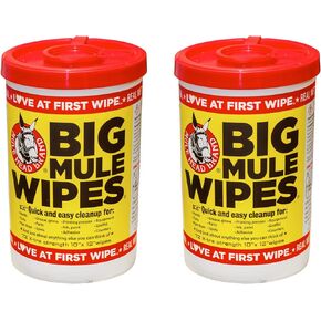 XL Heavy-Duty Cleaning Wipes – 2 Pack (10" x 12") – All-Purpose Garage, Automotive & Home Cleaning Wipes – Grease, Ink, Paint, Tar & Grime Remover – Multiple Surfaces in Kuwait