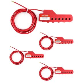 QWORK Versatile Cable Lockout Bundle (Set of 4) - Includes 7.9-ft Long, 1/8" Diameter Nylon Sheathed Metal Cable in Kuwait