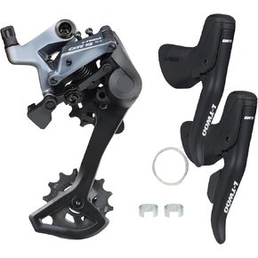 L-TWOO Road Bike Groupset 1 x 9 Speed Includes Bike Shifter Set and Rear Derailleur Bicycle Shifter Set with Shifter Lever for Road Bicycle Compatible with Shimano in Kuwait