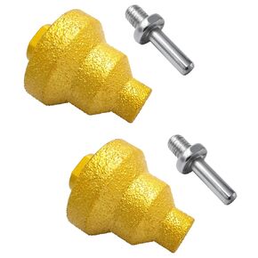 قطعتان من رؤوس المثقاب الأساسية الماسية 3 في 1 - فتاحة فتحات 20 مم/ 35 مم/ 50 مم مع خيط M10 وقضيب تحويل للرخام والبلاط والخرسانة والجرانيت والكوارتزيت in Kuwait