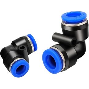 1 قطعة موصل توصيل سريع هوائي Pv4/6/8 الزاوية اليمنى 90 درجة أنابيب هواء بلاستيكية الكوع على شكل حرف L اتجاهين (PV4) in Kuwait