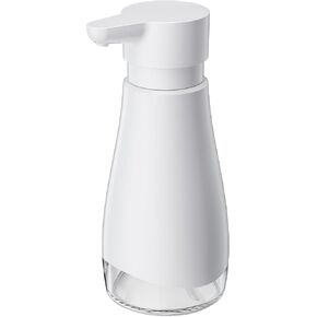 Oasis Creations 500 مل / 17fl.oz موزع صابون سائل من الفولاذ المقاوم للصدأ لصابون الأطباق واليدين - لونين فضي وأسود - قابل لإعادة الملء - رائع للحمام المطبخ أو سطح الطاولة in Kuwait