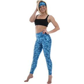 Slipins Sea Legs Leggings for Women, High-Waisted Leggings with UPF Protection, Perfect for Yoga, Surfing, Diving, Snorkeling, Gym, and Other Activities, Aqua Mermaid, Medium in Kuwait