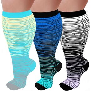 Compression Socks for Women &Men Wide Calf, Plus Size 15-20 mmhg,Knee High,compression stockings in Saudi Arabia