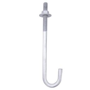 5/8" x 10" J Bolt Anchors (10 Pack) for Concrete with Nuts and Washers, Hot-Dip Galvanized in Kuwait
