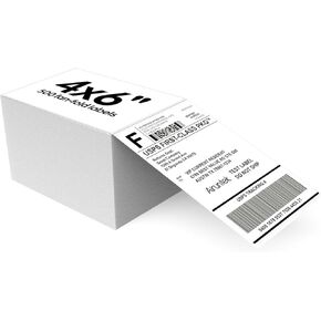 4x6 Thermal Labels, 220 Fanfold Labels, Perforated & Strong Adhesive, Compatible with Direct Thermal Printers for USPS UPS FedEx DHL Address Shipping Label in Saudi Arabia
