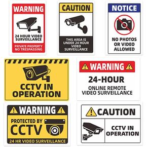 2-Pack 24 Hour Surveillance Sign | Custom Video Surveillance Signs Indoor Outdoor with WaterProof, UV Protected 0.07 Height Acrylic sheet 5 x 7 .5in, Security Camera Sign,video Surveillance Sign ,Camera Signs Security Sign for Home, Business in Saudi Arabia