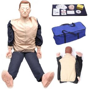 Full Body CPR Adult Manikin, CPR Dummy Training Kit, with Accessories and Carryall, for Educational Teaching Research in Kuwait
