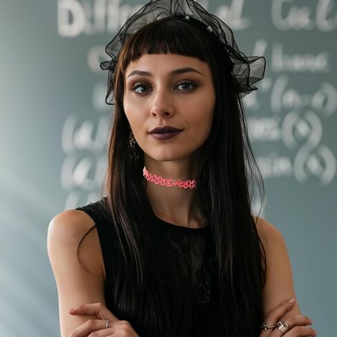 8Pcs Black Choker Necklace Lace Velvet Chocker Set Layered Classic Choker Necklace Velvet Collar for Women Adjustable Gothic Punk Classic in Kuwait