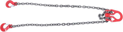 findmall 7100LBS 3/8In X 10Ft Chain Sling with 2 Leg G80 Lifting Chains Red for Moving and Lifting Goods in Saudi Arabia
