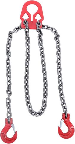 findmall 7100LBS 3/8In X 10Ft Chain Sling with 2 Leg G80 Lifting Chains Red for Moving and Lifting Goods in Saudi Arabia