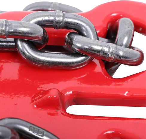 findmall 7100LBS 3/8In X 10Ft Chain Sling with 2 Leg G80 Lifting Chains Red for Moving and Lifting Goods in Saudi Arabia