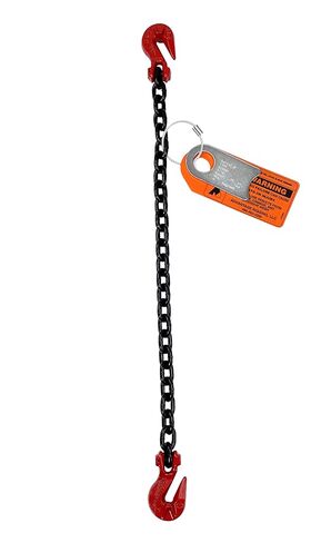 Advantage Rigging - Chain Sling - 3/8" x 15' Single Leg with Grab Hooks - Grade 80 in Kuwait
