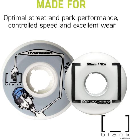 Rollerblade Hydrogen Blank Wheels 60mm, 4 Pack in Saudi Arabia