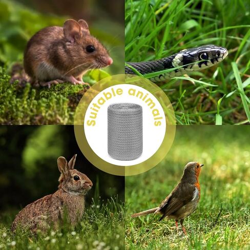 سلك شبكي معدني لطارد الفئران والقوارض، 5 بوصات * 50 قدم شبكة من الفولاذ المقاوم للصدأ لحشو فتحة الجدار، شبكة سلكية مرنة مقاومة للقوارض للحديقة والمنزل in Kuwait