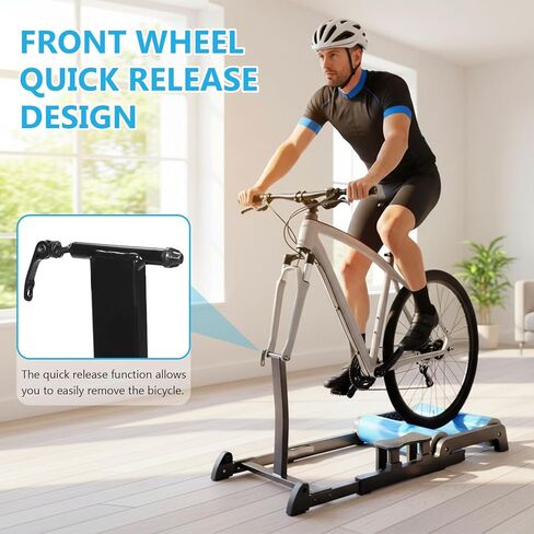 Detachable Cycling Roller Trainer Platform Anti‑Slip Indoor Bike Training Equipment for Racing & Strength Fitness Suitable for Men & Women in Saudi Arabia