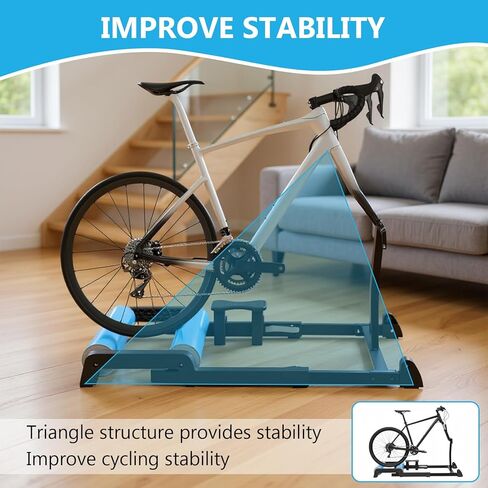Detachable Cycling Roller Trainer Platform Anti‑Slip Indoor Bike Training Equipment for Racing & Strength Fitness Suitable for Men & Women in Saudi Arabia