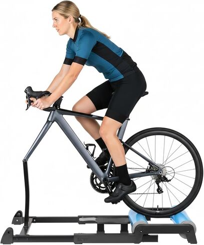 Indoor Retractable Bicycle Rollers Cycling Train Platform Roller Detachable Enhance Balance Bicycle Rack Bike Trainer Stand Anti-Slip Racing & Strength Training Equipment in Saudi Arabia
