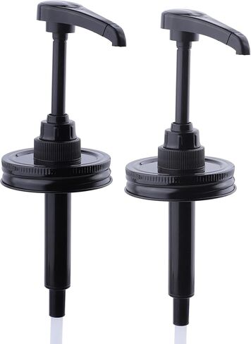 Mason Jar Syrup & Sauce Dispenser Pump Lids for Regular Mouth Coffee Syrup Dispenser Honey Ketchup Pump Airtight & Leak-Proof Food Grade- 4PCS (Jar Not Included) in Saudi Arabia