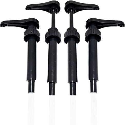 Coffee Syrup Pump. Fits Torani, DaVinci, Jordan’s Skinny Syrups 750ml (25.4 fl.oz) Bottles (Pack of 4). FDA Compliant. BPA Free. Product of Bayside Traders® in Saudi Arabia