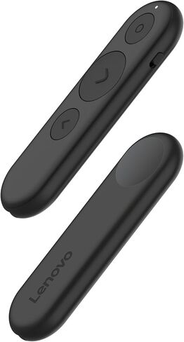 عرض تقديمي قابلة لإعادة الشحن المحمول Lenovo ، اللاسلكي ، البلوتوث ، المؤشر الرقمي ، الخفيف ، نطاق 30 متر ، أسود in Kuwait
