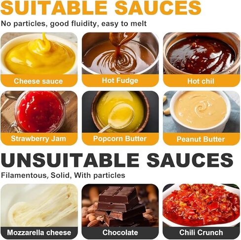 مضخة جبن كهربائية لتدفئة موزع جبن ناتشو بسعة 5.3 لتر مع 9 ملصقات ومجموعات تنظيف، مضخة توزيع معزولة لجبن فادج الكراميل 86-185 درجة فهرنهايت 110 فولت in Saudi Arabia