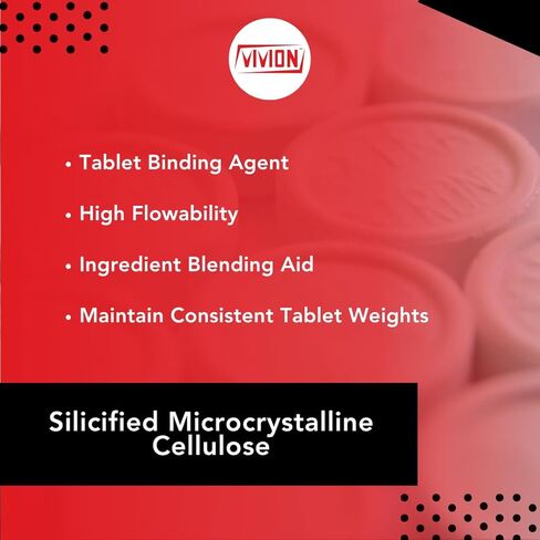 مسحوق السليلوز الجريزوفولفين (SMCC) - 1 كجم (2.2 رطل) - USP-NF Grade MCC ومزيج ثاني أكسيد السيليكون لمسحوق الضغط المباشر in Kuwait