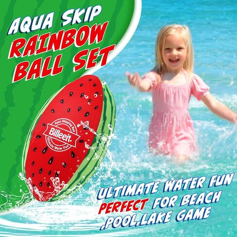 5 قطع من كرات تخطي المياه للعب في حمام السباحة، كرة نطاطة في حمام السباحة للأطفال من سن 4 إلى 8 إلى 12 عامًا والبالغين، ألعاب شاطئ ريفر ليك أوشن مع كرة قدم واحدة وكرتين دائريتين وقرصين in Kuwait