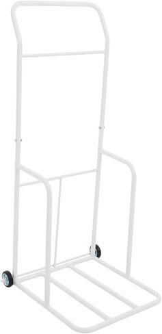 Traffic Cone Cart, White Traffic Cones Holder with Wheels, Iron Traffic Cone Cart for Construction, Parking Lots, Schools, Car Driving Training in Kuwait