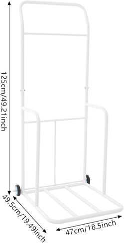 Traffic Cone Cart, White Traffic Cones Holder with Wheels, Iron Traffic Cone Cart for Construction, Parking Lots, Schools, Car Driving Training in Kuwait