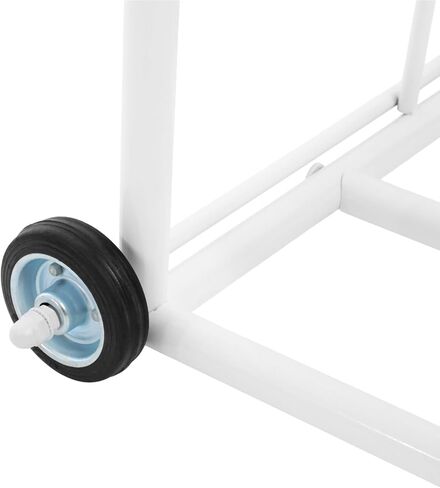 Traffic Cone Cart, White Traffic Cones Holder with Wheels, Iron Traffic Cone Cart for Construction, Parking Lots, Schools, Car Driving Training in Kuwait