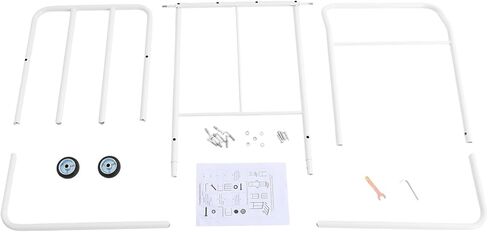 Traffic Cone Cart, White Traffic Cones Holder with Wheels, Iron Traffic Cone Cart for Construction, Parking Lots, Schools, Car Driving Training in Kuwait