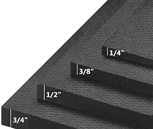 American Floor Mats Ultimate Stand-Alone Gym Mats Solid Black 4' x 6' - 1/4" Thick in Kuwait