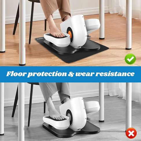 Non-Slip Workout Mat for Ellipse Leg Exerciser,Ellipse Machine Mat,Exercise Mats for Under Desk,Equipment for Electric Seated Foot Pedal Exerciser,Stability,Protects The Floor in Saudi Arabia