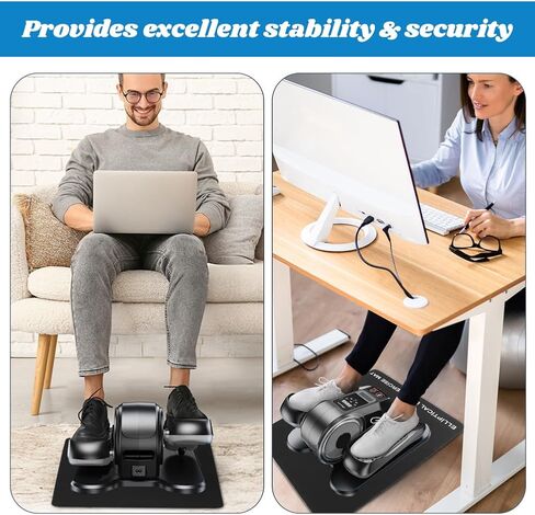 Non-Slip Workout Mat for Ellipse Leg Exerciser,Ellipse Machine Mat,Exercise Mats for Under Desk,Equipment for Electric Seated Foot Pedal Exerciser,Stability,Protects The Floor in Saudi Arabia