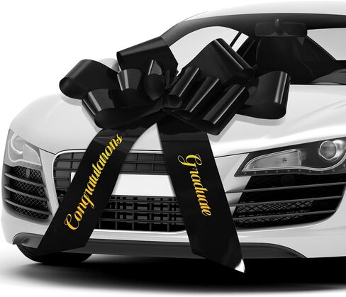 تشونفول 30 بوصة سيارات الدراسات العليا القوس هدية كبيرة القوس للسيارات 2025 تهنئة الخريجين زخرفة غلاف التغليف لحفلة عيد ميلاد الحاضر (الذهب) in Kuwait