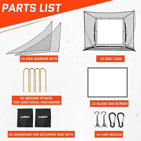قفص محاكي للجولف مطور لعام 2026 مزود بشاشة محاكاة عالية الدقة وحواجز جانبية، وشبكة ضرب جولف مقاس 10 × 8 أقدام مع إطار سميك شديد التحمل للقطات عالية السرعة، وشبكة تدريب جولف لإرجاع الكرة تلقائيًا in Kuwait