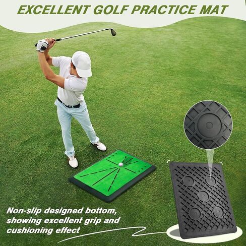 شبكة جولف مقاس 10 × 7 أقدام مع حصيرة، مجموعة تدريب الكل في واحد للاستخدام الداخلي والخارجي للتقطيع والقيادة في الفناء الخلفي، مثالية لعشاق الجولف in Kuwait