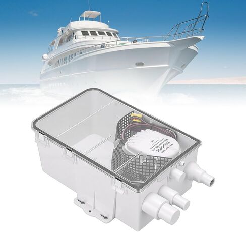 Diydeg 24V 600GPH Marine Shower Sump Pump Drain Kit System Built in Automatic Bilge Pump with Multiple Inlet Ports for Marine, Yacht, Boat, RVs in Saudi Arabia