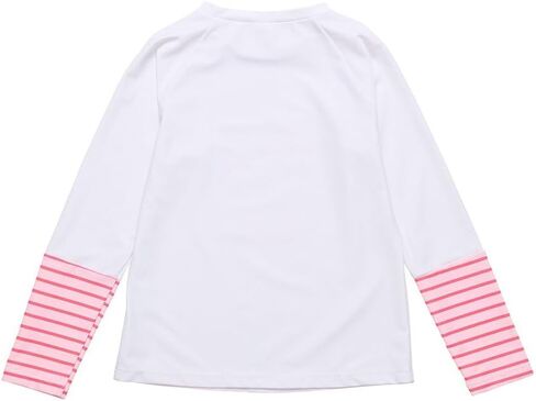 Snapper Rock Girls Palm Island Sustainable Rash Top, 14, White in Kuwait