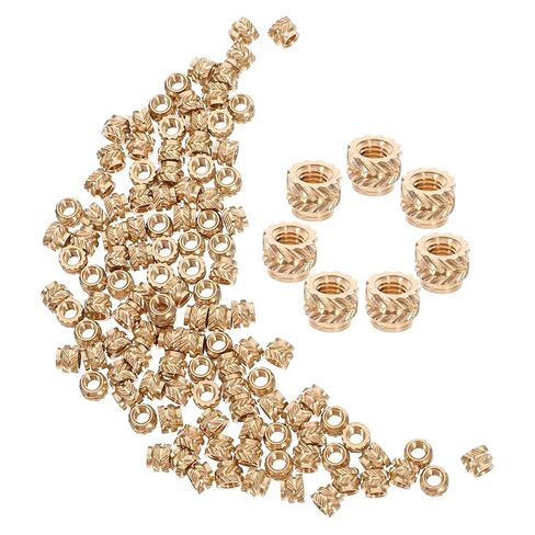 120pcs M3x4x5mm Copper Knurled Threaded Inserts Heat Set Embedment Nuts for Injection Molding 3D Printer Fasteners Replacement Thread Screw Adapter in Saudi Arabia