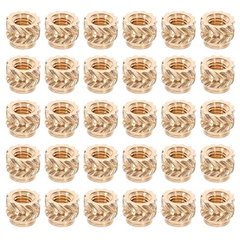 GARVALON 120 قطعة M3 نحاس ملولب إدراج مجموعة الحرارة المخرشة صواميل التضمين للبلاستيك والخشب، إدراجات مترابطة أنثى مناسبة لتجميع الطابعة ثلاثية الأبعاد والاستخدام الصناعي in Kuwait