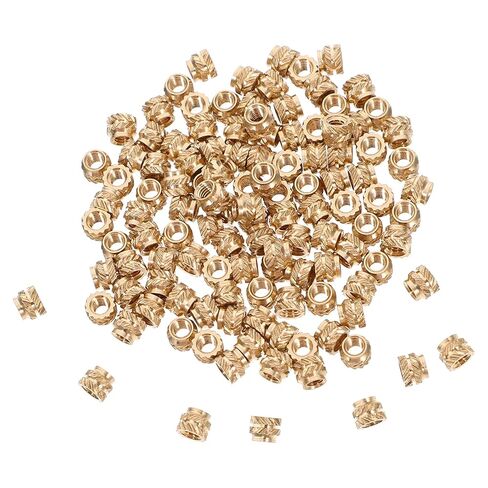 120 قطعة M3x4x5mm صواميل نحاسية مخرشة لقولبة حقن البلاستيك، مجموعة حرارة خيط أنثى لتطبيقات التثبيت الصناعية in Saudi Arabia