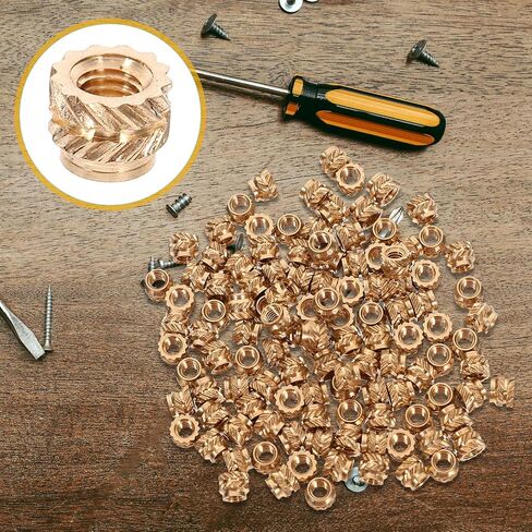 120 قطعة M3x4x5mm صواميل نحاسية مخرشة لقولبة حقن البلاستيك، مجموعة حرارة خيط أنثى لتطبيقات التثبيت الصناعية in Saudi Arabia