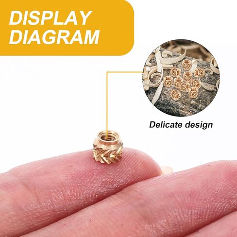 120 قطعة M3x4x5mm صواميل نحاسية مخرشة لقولبة حقن البلاستيك، مجموعة حرارة خيط أنثى لتطبيقات التثبيت الصناعية in Saudi Arabia