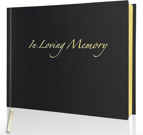 في كتاب ضيوف جنازة الذاكرة المحبة - 192 صفحة ذات حواف مذهب الفضة وصندوق التخزين - كتاب تذكاري لهارق مع 2304 خطوط الرسائل وجيب التذاكر - لخدمات الجنازة (أبيض ، 9 "x7") in Kuwait